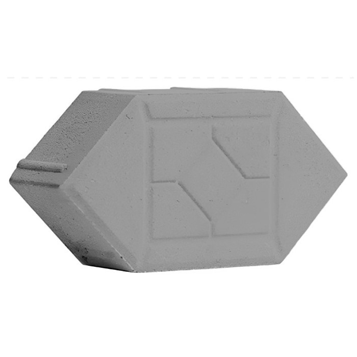 Тротуарная плитка Ромб фигурный Серый