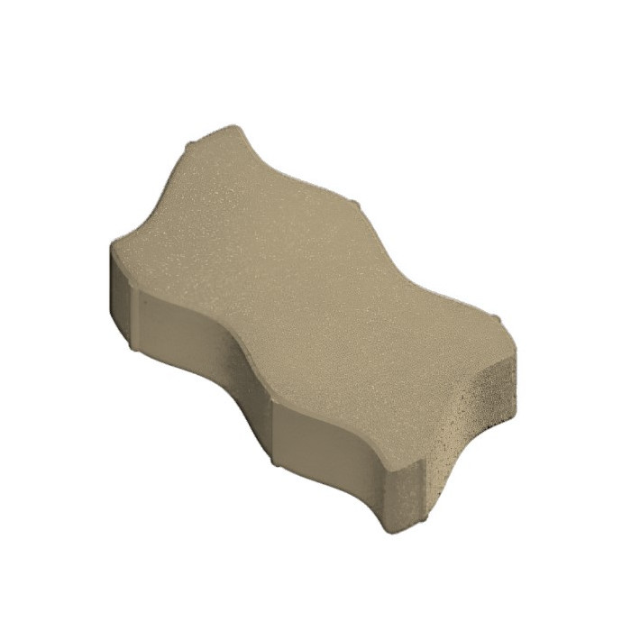 Фигурная тротуарная плитка Волна 8 Бежевый